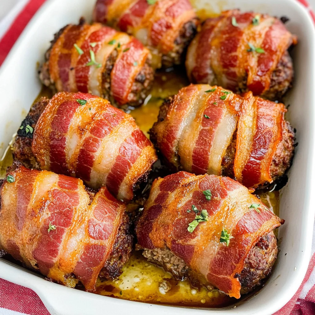 Mini Turkey Bacon Wrapped Meatloaf Recipe