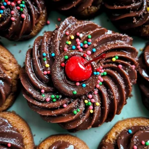 Piped Chocolate Butter Cookies