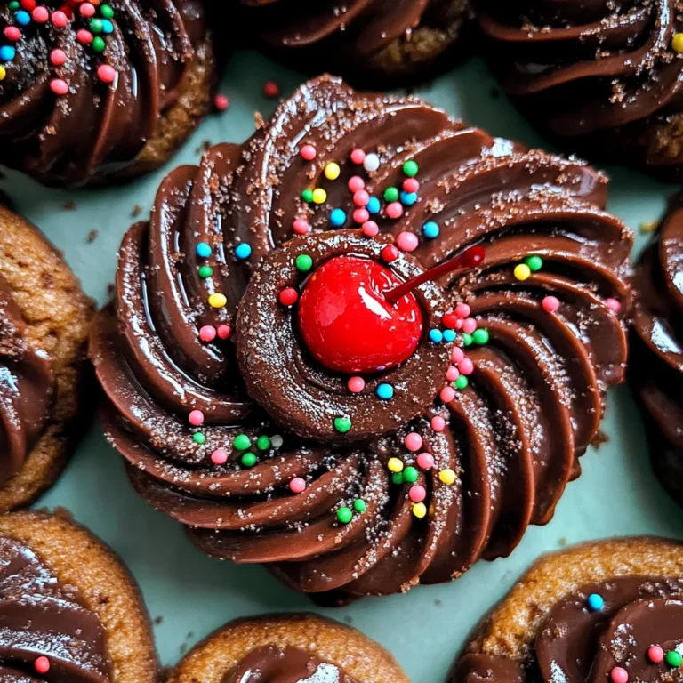 Piped Chocolate Butter Cookies