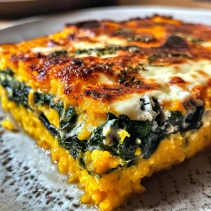 Pumpkin Spinach Polenta Casserole is a must-try dish!