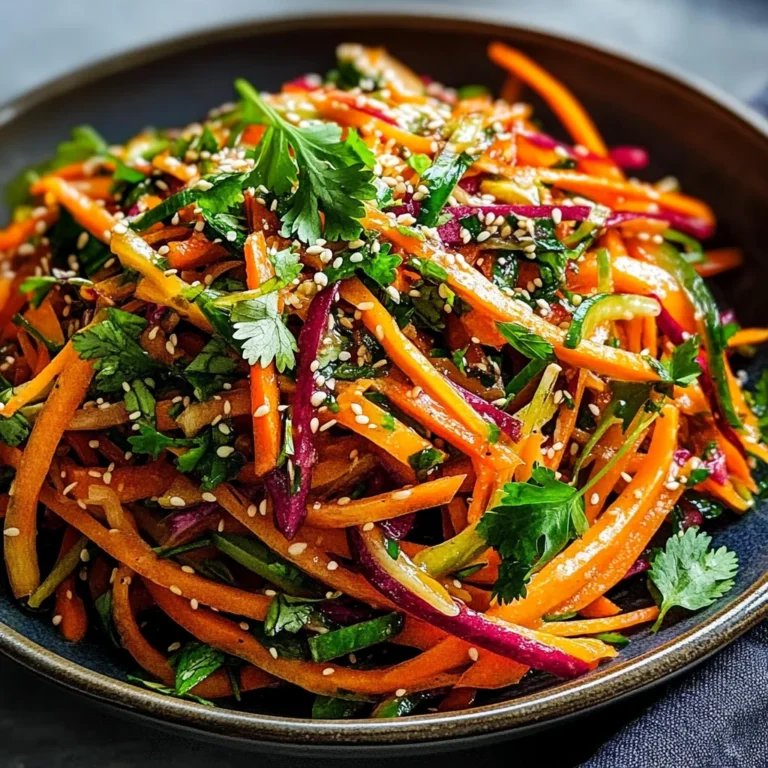 Shaved Rainbow Carrot Sesame Salad