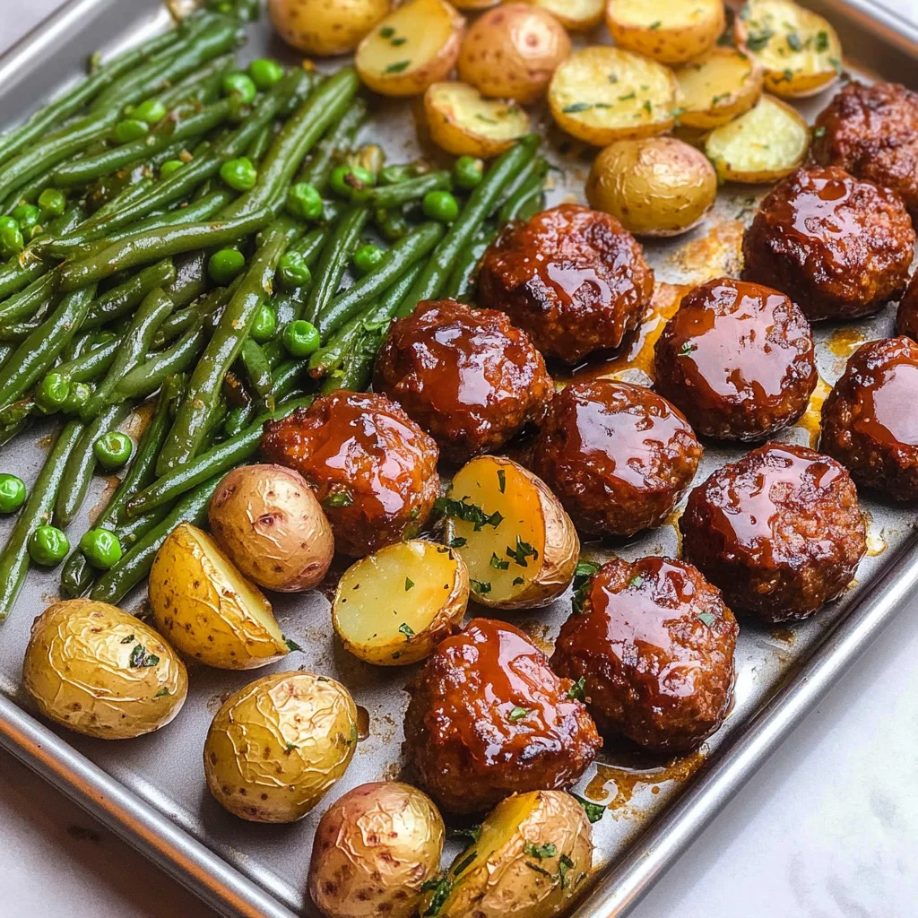 Sheet Pan Mini Meatloaf and Roasted Potatoes
