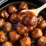 Slow Cooker Apple Butter Meatballs
