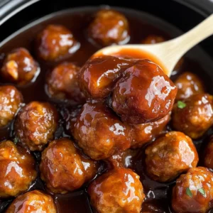Slow Cooker Apple Butter Meatballs