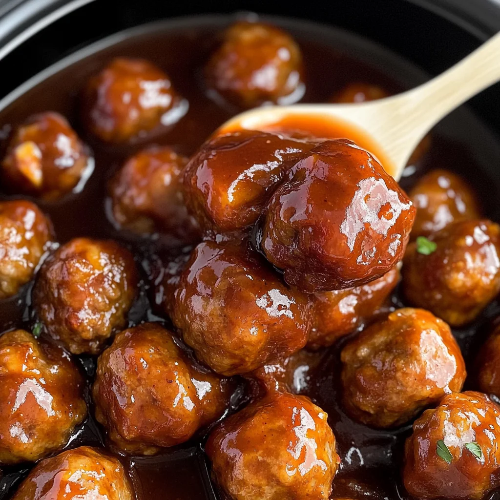 Slow Cooker Apple Butter Meatballs