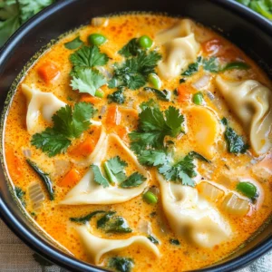 Thai Coconut Potsticker Soup