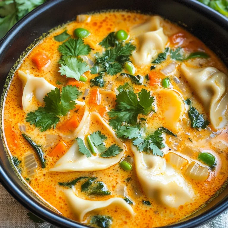 Thai Coconut Potsticker Soup