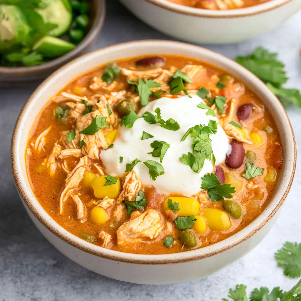 Crockpot Buffalo Chicken Chili