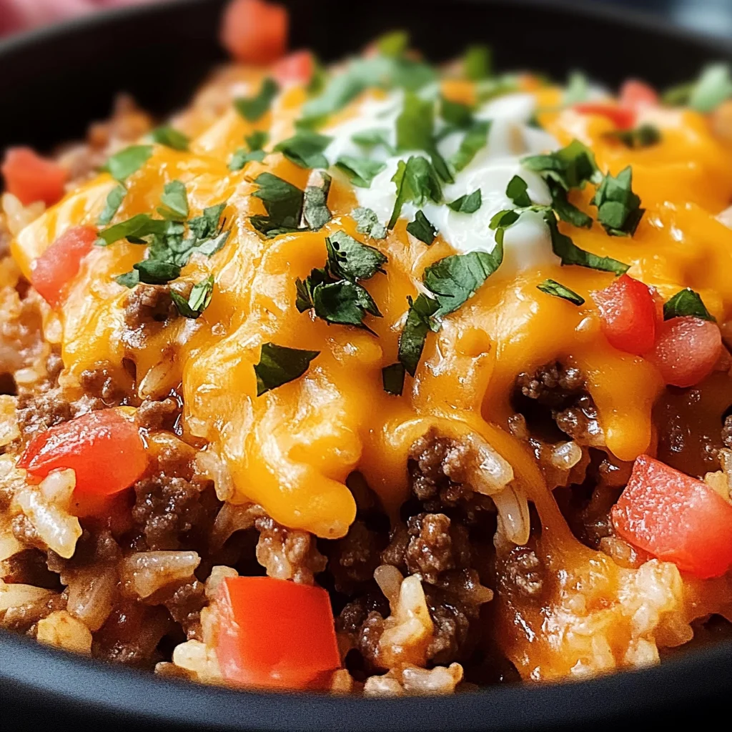 Cheesy Taco Rice Recipe