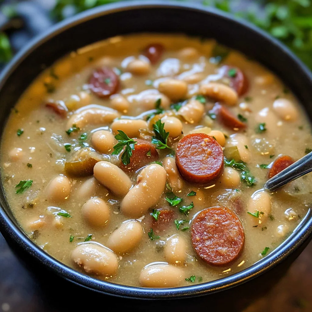 Creamy Bean Soup with Kielbasa