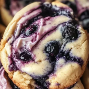 Easy Blueberry Cheesecake Swirl Cookie