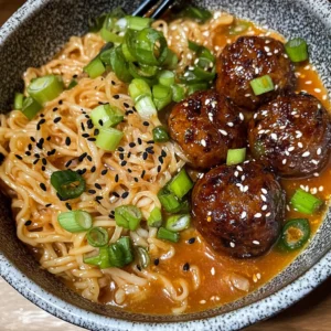 General Tso’s Meatball Ramen