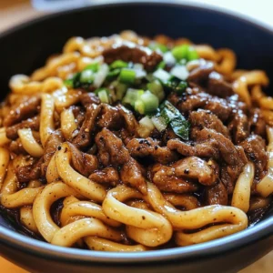 Quick and Flavorful Beef Black Pepper Udon
