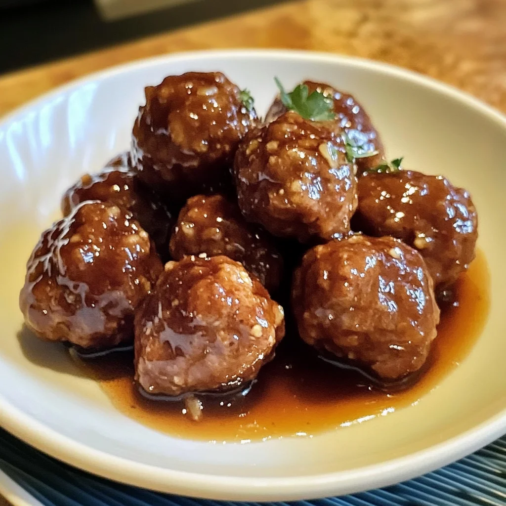 Slow Cooker Honey Garlic Meatballs