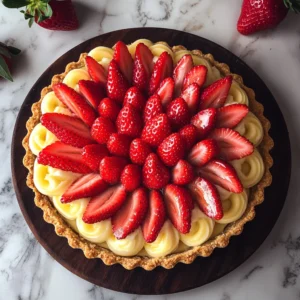 Tarte aux fraises et sauge ananas