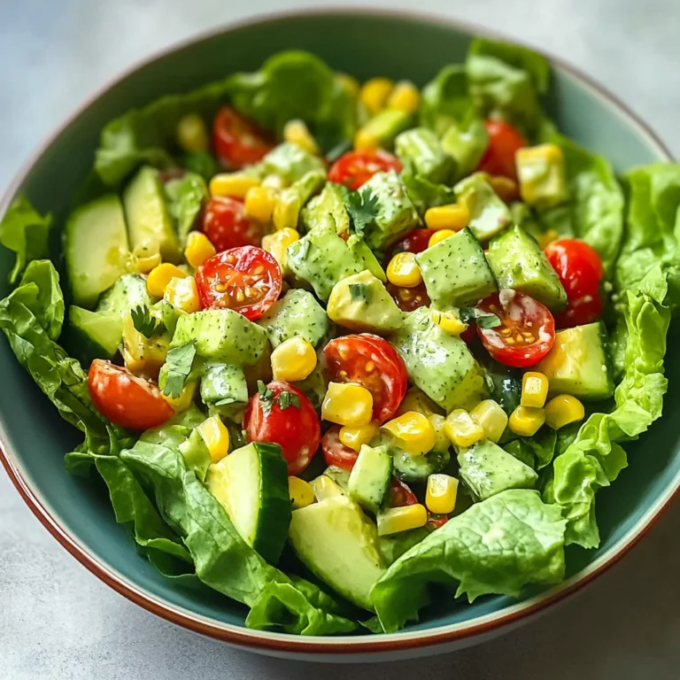 Avocado Salad with Lime Cilantro Dressing