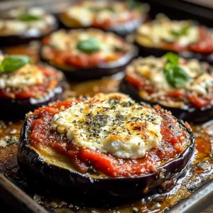 Baked Eggplant Slices Recipe With Ricotta Cheese