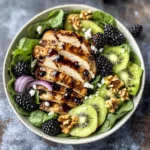 Blackberry Kiwi Balsamic Chicken Salad
