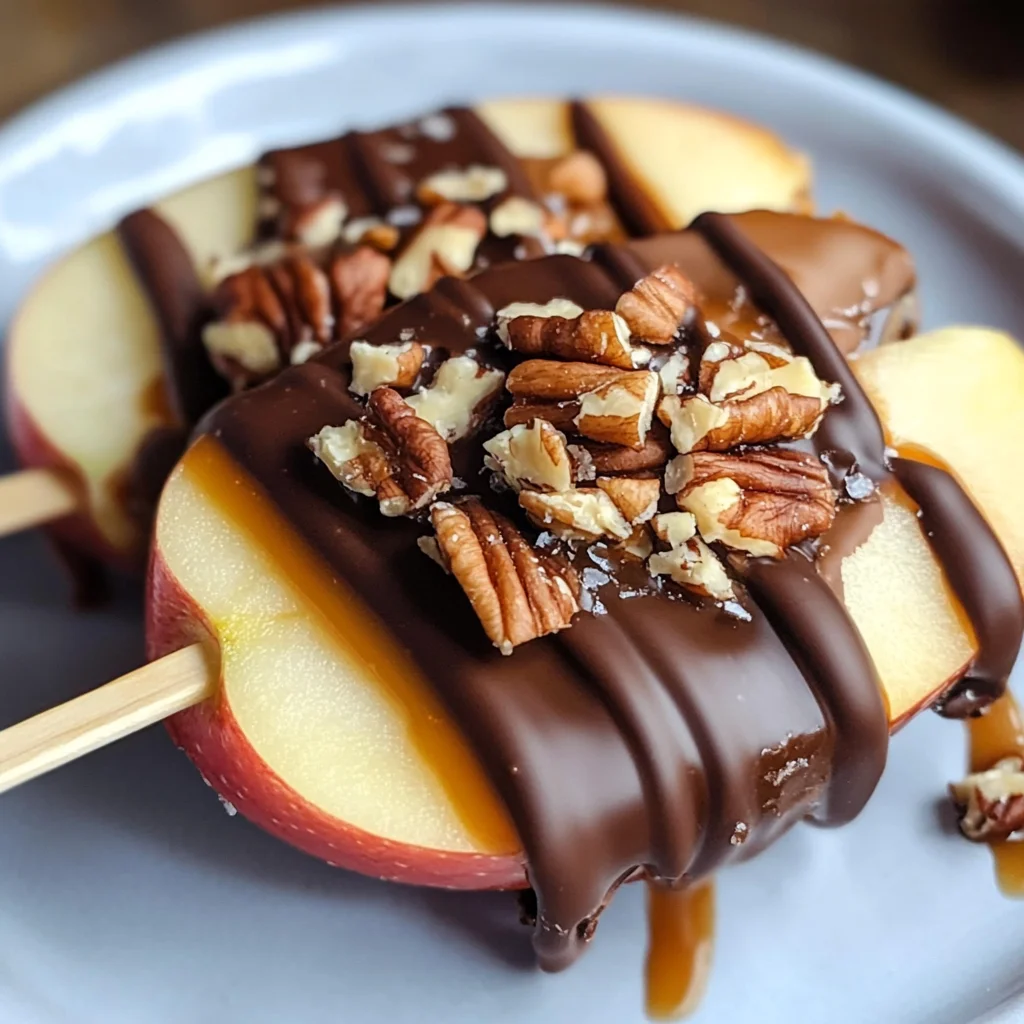 Chocolate Turtle Apple Slices