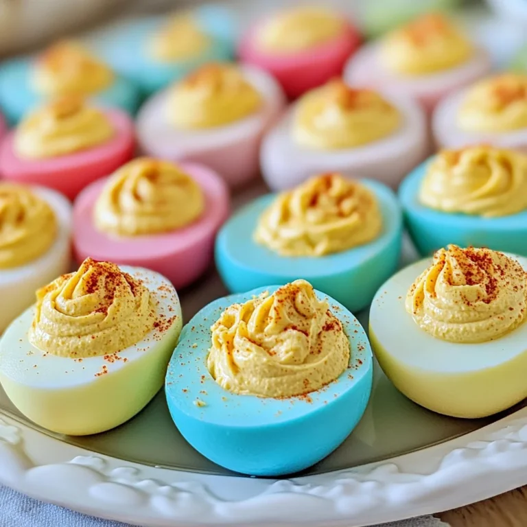 Colored Easter Deviled Eggs