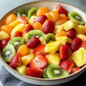 Delicious Easter Fruit Salad with Peach Pie Filling