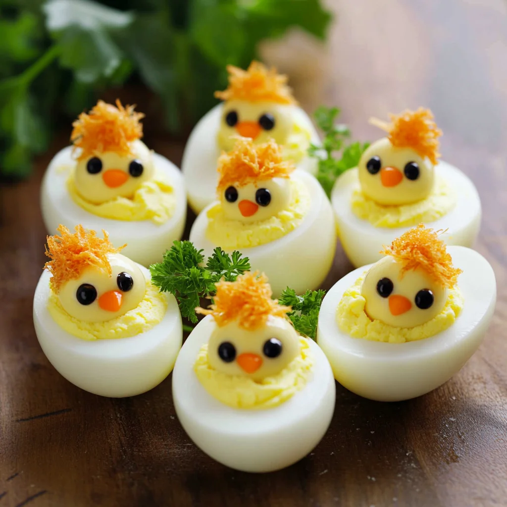 Easter Egg Recipe - Deviled Egg Chicks