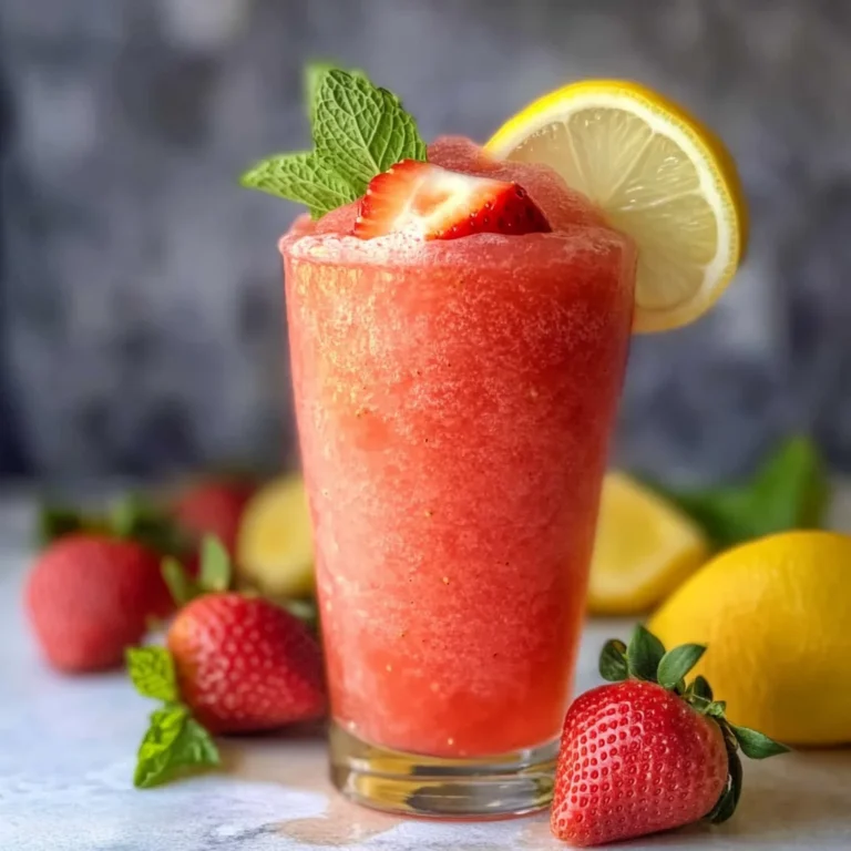 Frozen strawberry lemonade
