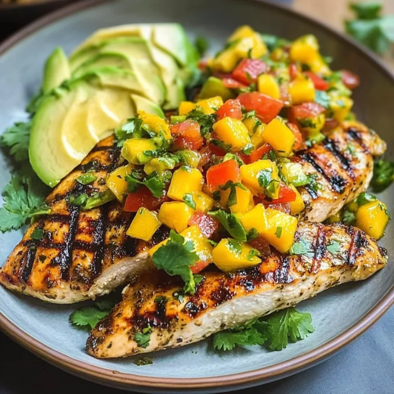 Grilled Cilantro Lime Chicken and Mango Salsa