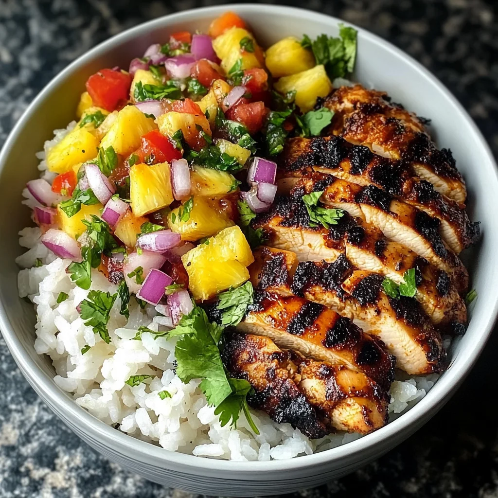Jerk Chicken Bowl with Pineapple Salsa