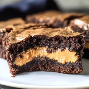 Peanut Butter Stuffed Brownies