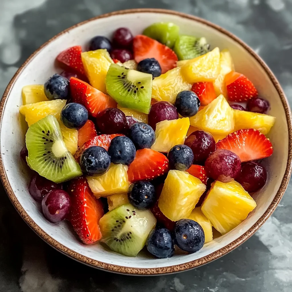 Refreshing Fruit Salad with Honey Lime Dressing
