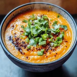 Spicy Miso Carrot Soup: Your Cozy Vegan Comfort Bowl