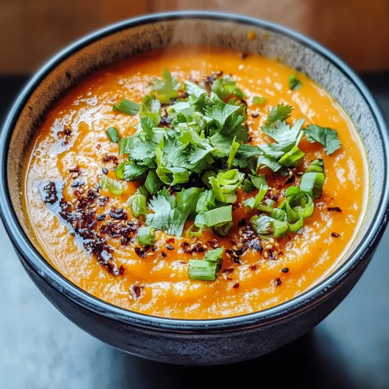 Spicy Miso Carrot Soup: Your Cozy Vegan Comfort Bowl