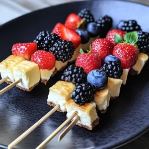 Berry Cheesecake Dessert Kabobs
