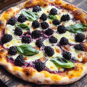 Blackberry Basil Ricotta Pizza