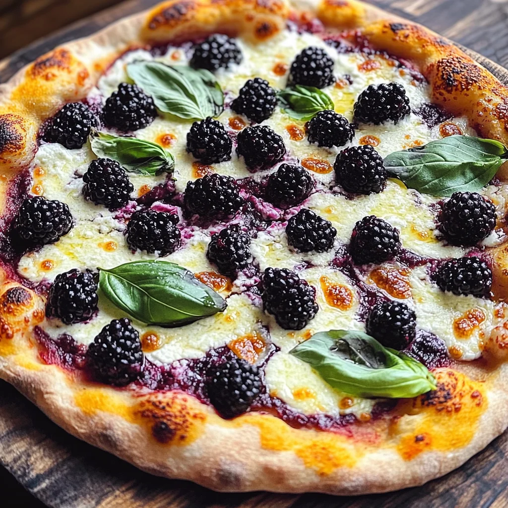 Blackberry Basil Ricotta Pizza