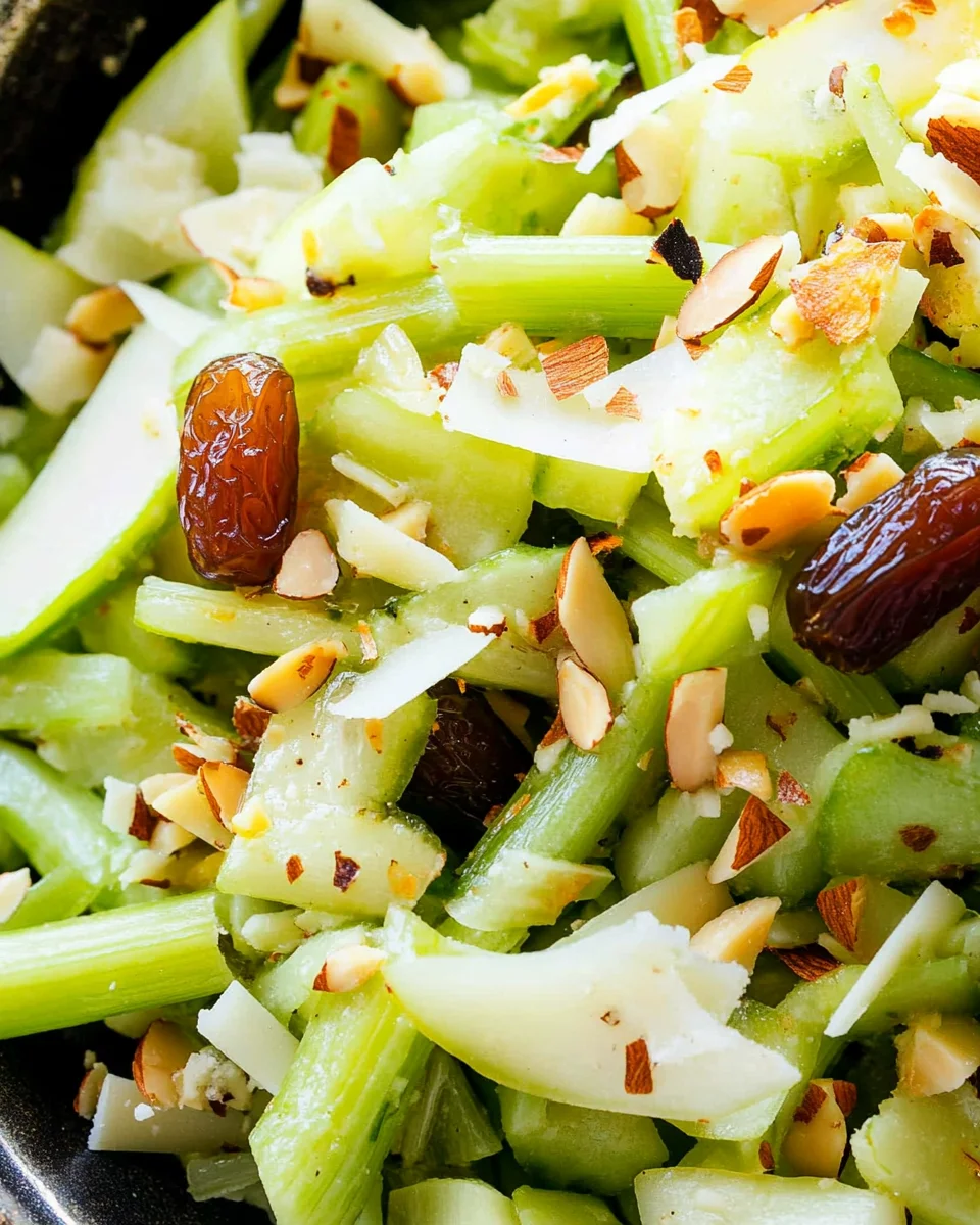 Celery Salad with Dates, Almonds and Parmesan