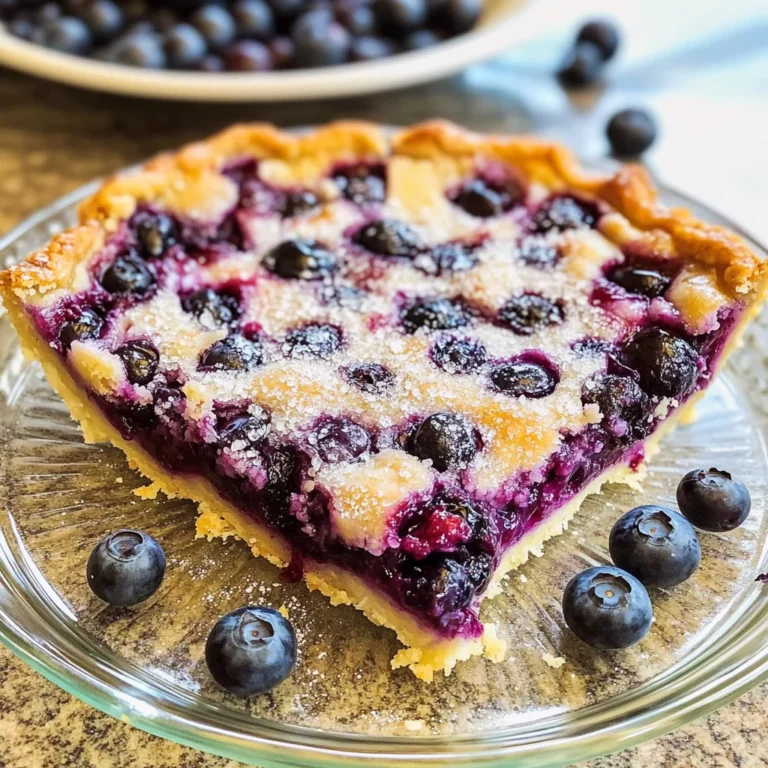 Crustless Blueberry Pie