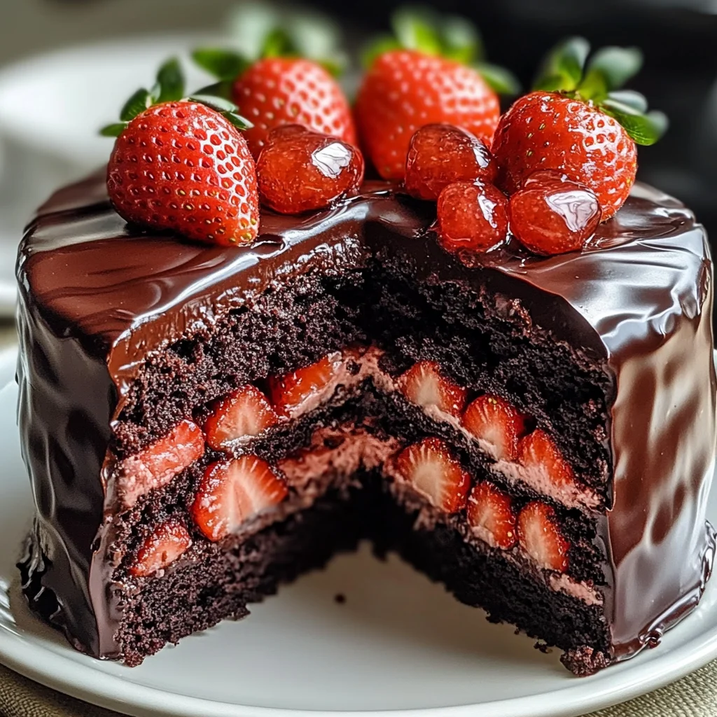 Indulgent Strawberry Chocolate Shell Cake That Wows Every Time