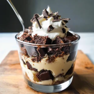 Irish Cream Brownie Trifles