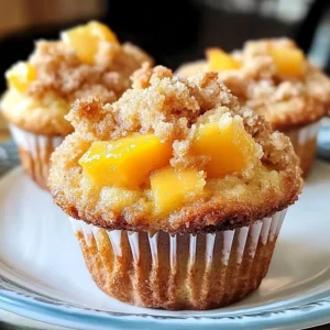 Peach Cobbler Muffins