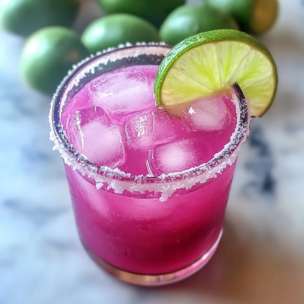 Quick Prickly Pear Margarita Mocktail