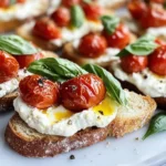 Roasted Tomato and Burrata Crostini