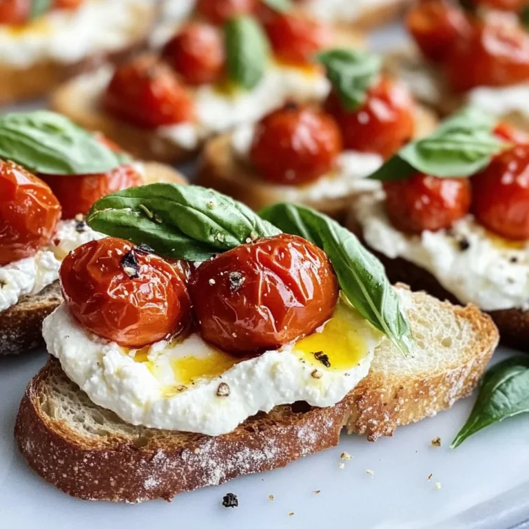 Roasted Tomato and Burrata Crostini