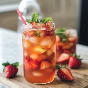 Southern Strawberry Sweet Iced Tea