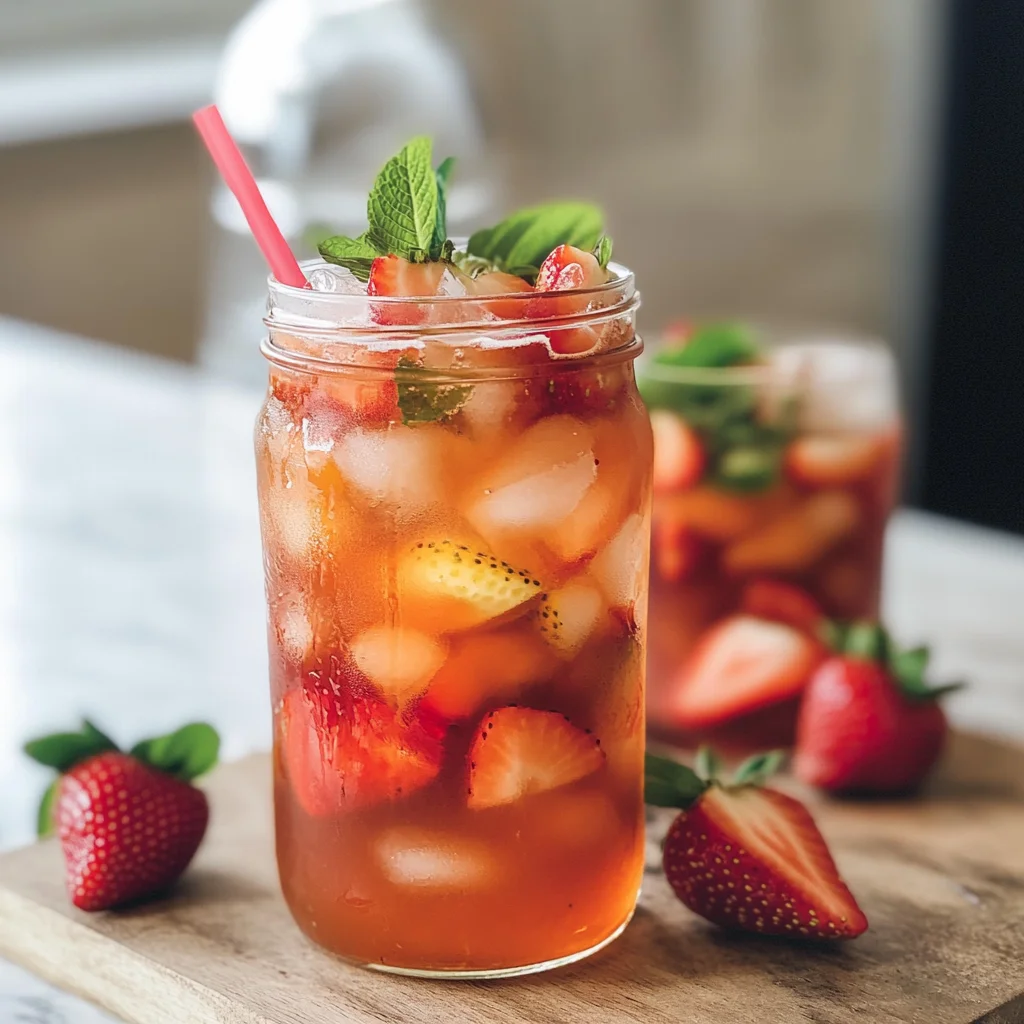 Southern Strawberry Sweet Iced Tea