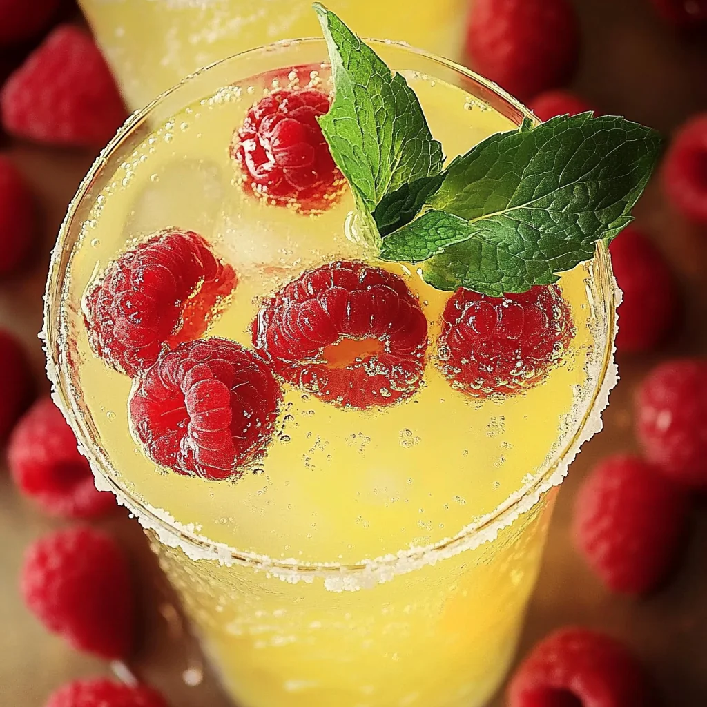 Sparkling Raspberry-Limoncello Cocktail