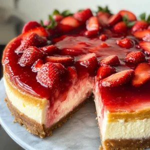 THE BEST STRAWBERRY CHEESECAKE RECIPE