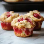 Strawberry Cream Cheese Breakfast Muffins with Fresh Strawberries
