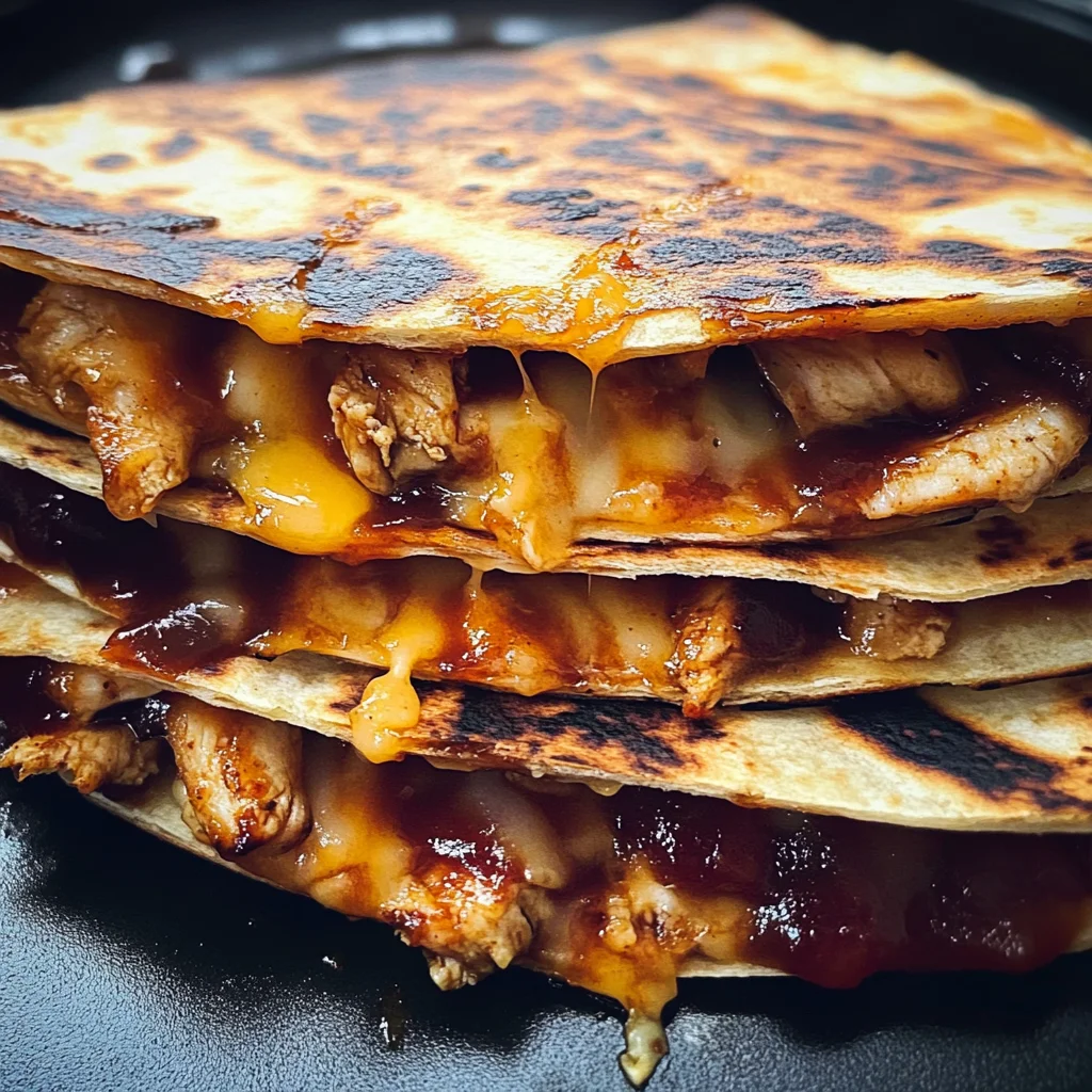 Blackstone Hot Honey BBQ Chicken Quesadillas